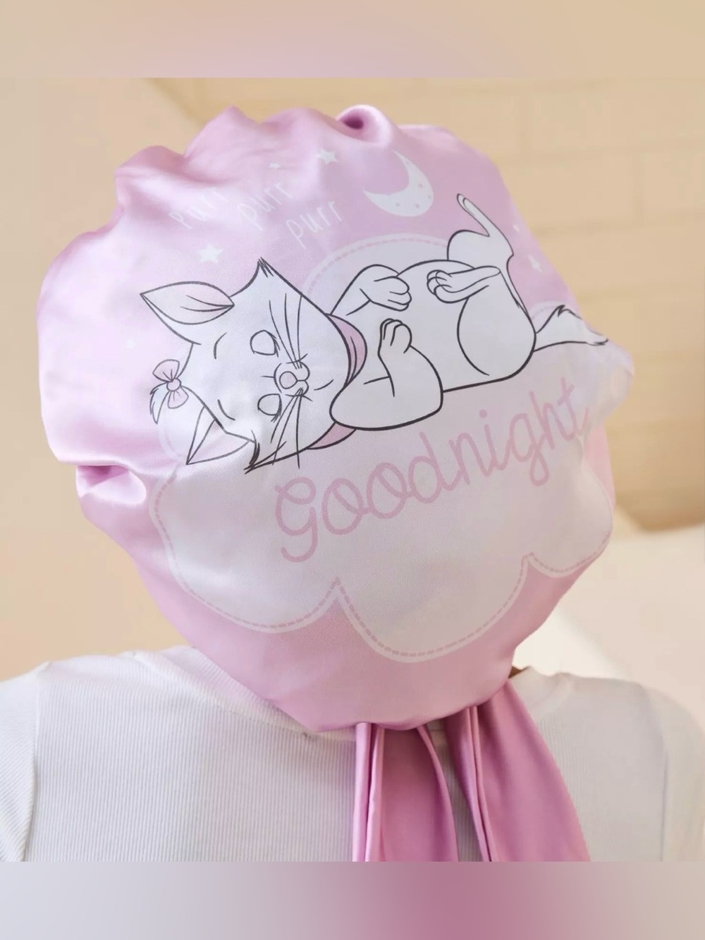Disney Aristocats Satin Bonnet Sleep Cap- New